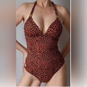 Victoria's Secret Leopard Print One Piece Swimsuit